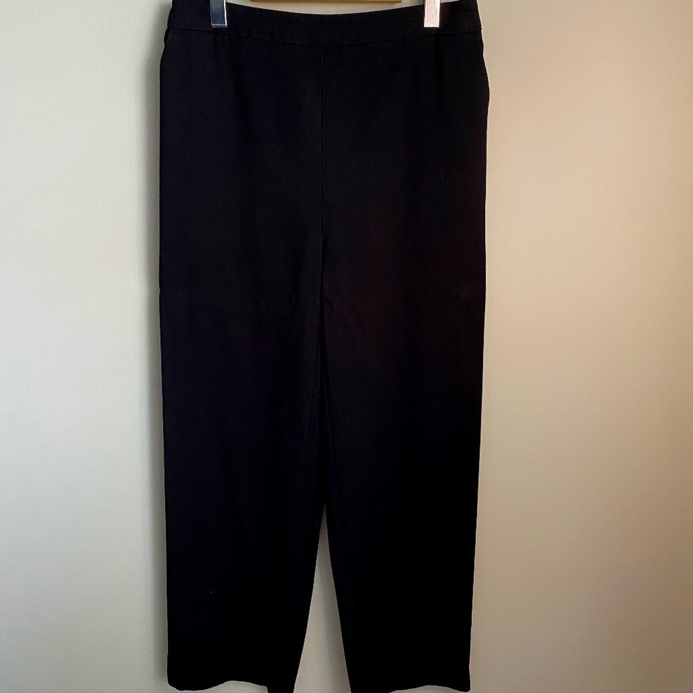 Oak + Fort Women's Black High Waist Trousers Career Business Casual High Waist